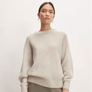 Everlane Alpaca Crewneck Sweater in Almond